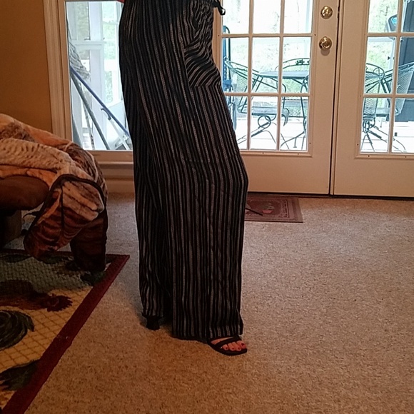 Pants women's med soft palazzo pants - Picture 3 of 7